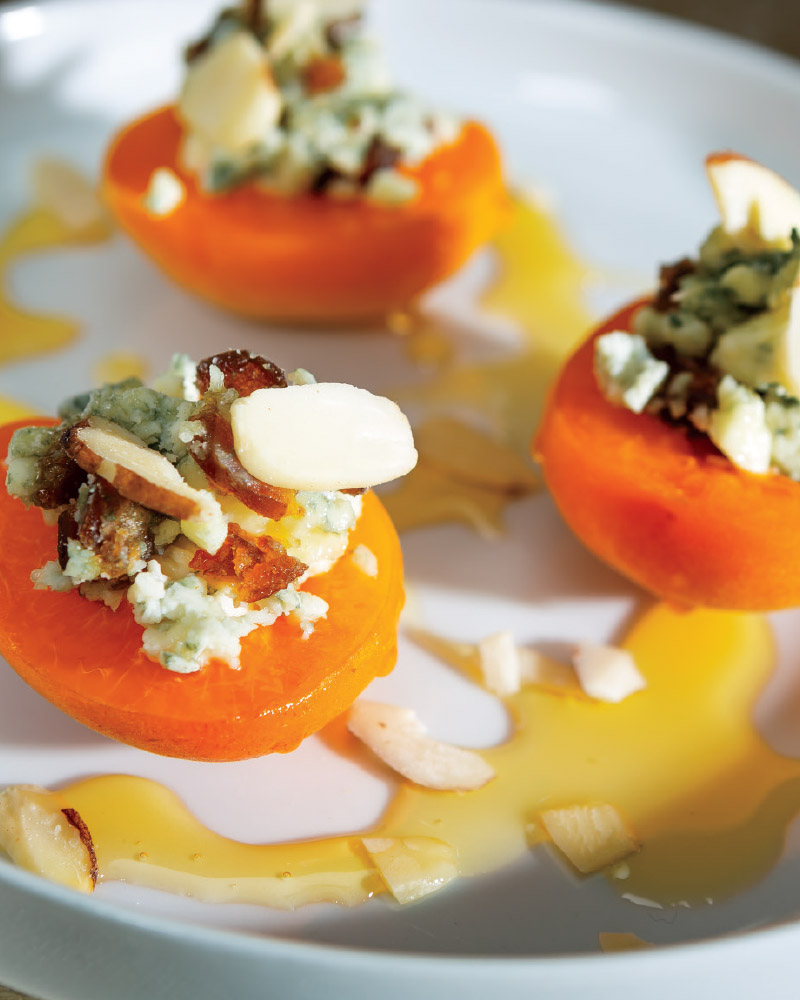 Blue Cheese & Date Stuffed Apricots