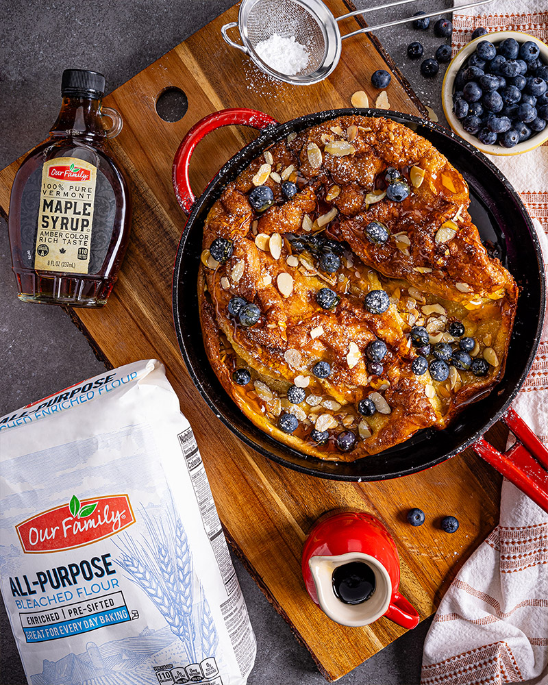 Blueberry-Almond Dutch Baby Pancake