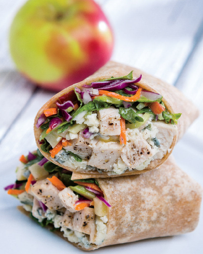 Chicken & Apple-Kale Slaw Wrap