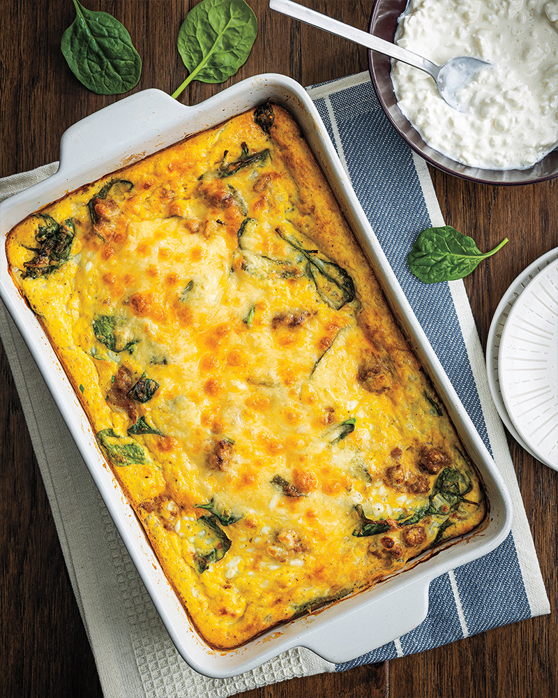 Cottage Cheese Florentine Egg Bake