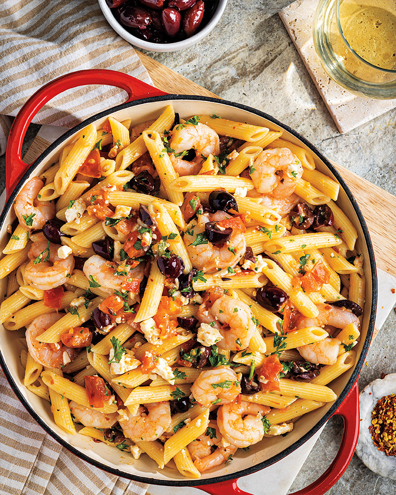 Greek Shrimp Pasta