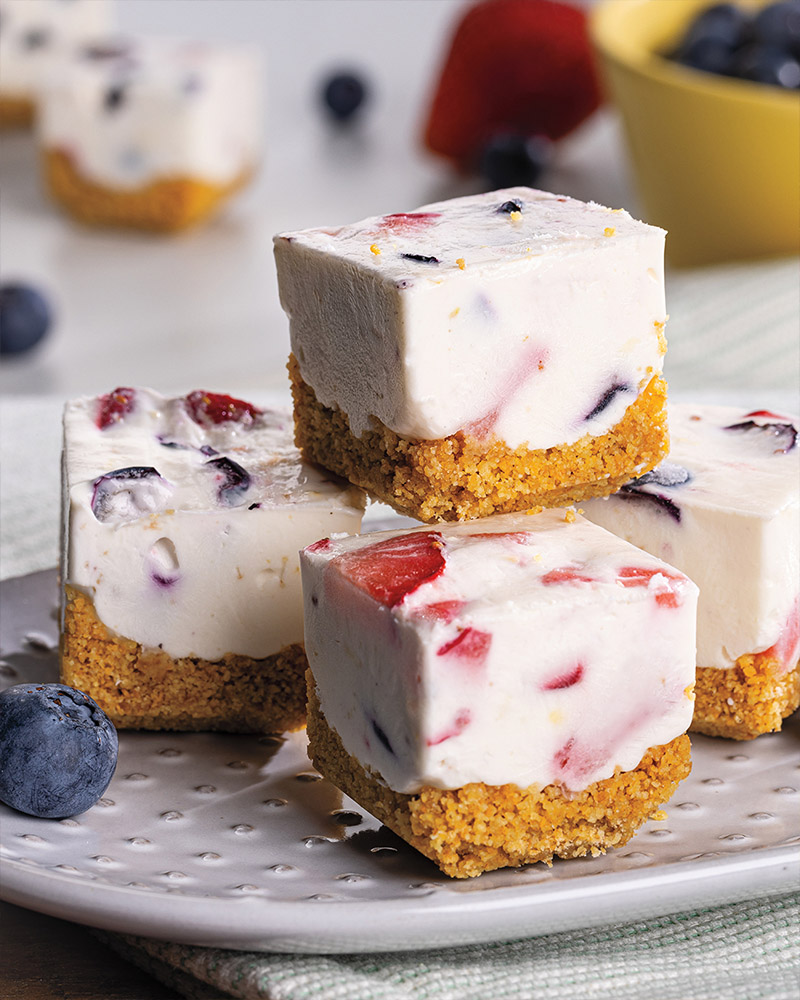 Ice Cube Tray Cheesecake Bites