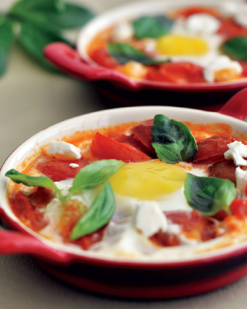 Poached Eggs with Spiced Tomato Sauce
