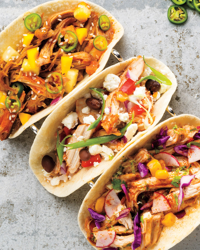 Pulled Chicken Tacos 3-Ways