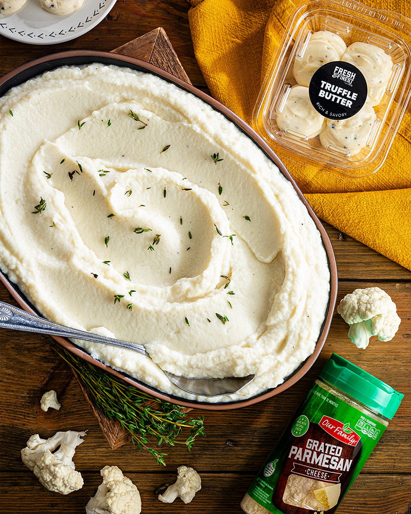 Truffle-Parmesan Cauliflower Mash