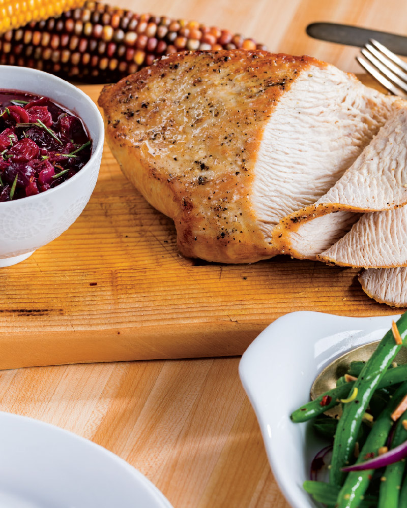 Turkey Breast with Balsamic-Cranberry Sauce