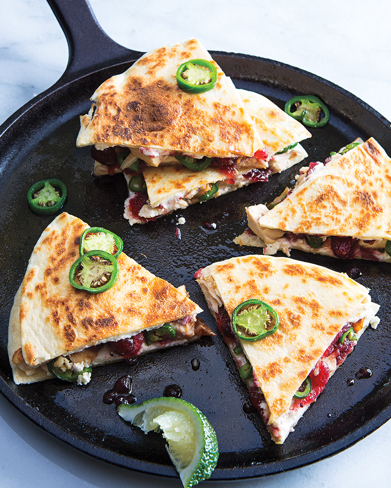 Turkey, Cranberry & Goat Cheese Quesadillas