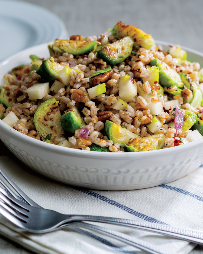 Warm Brussels Sprouts and Farro Salad